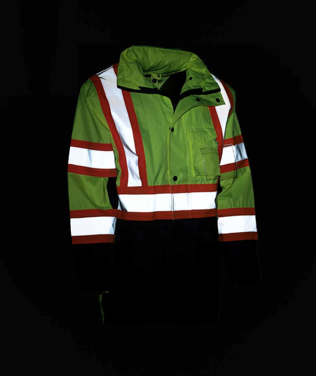 431CXLB Safety X-Back DOT Jacket: Hi-Vis Parka Coat: Breathable Waterproof Hooded