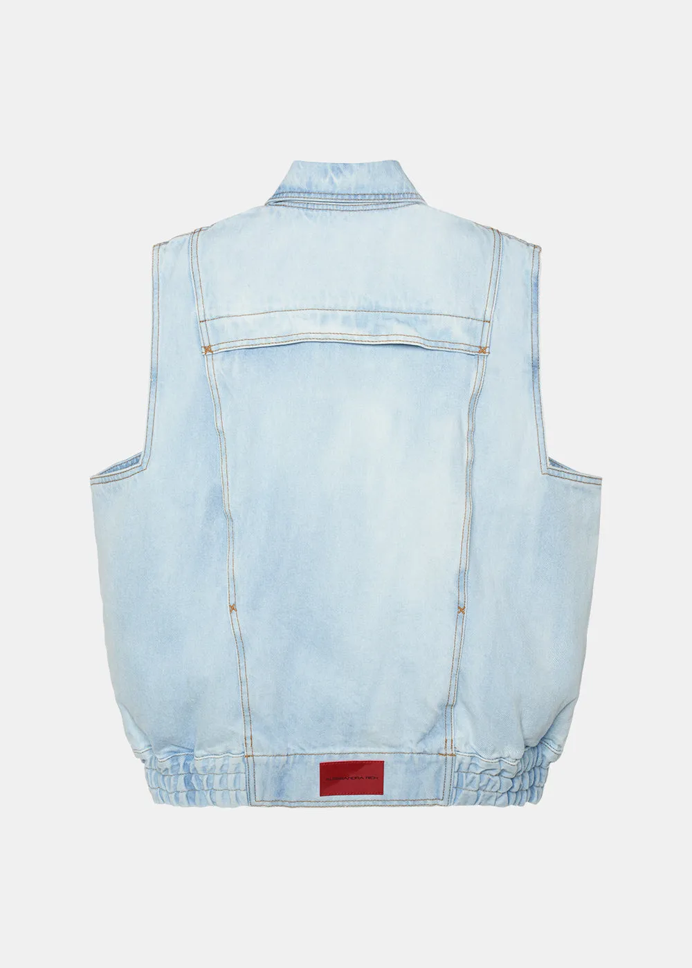 Acid Blue Oversized Denim Vest