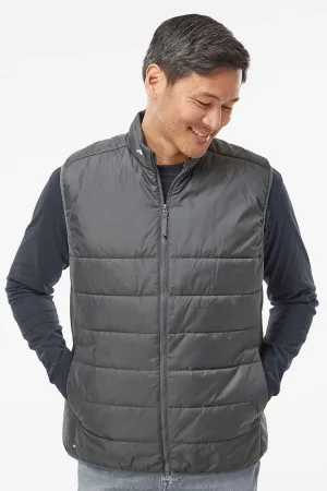 Adidas Mens Full Zip Puffer Vest - Grey - NEW