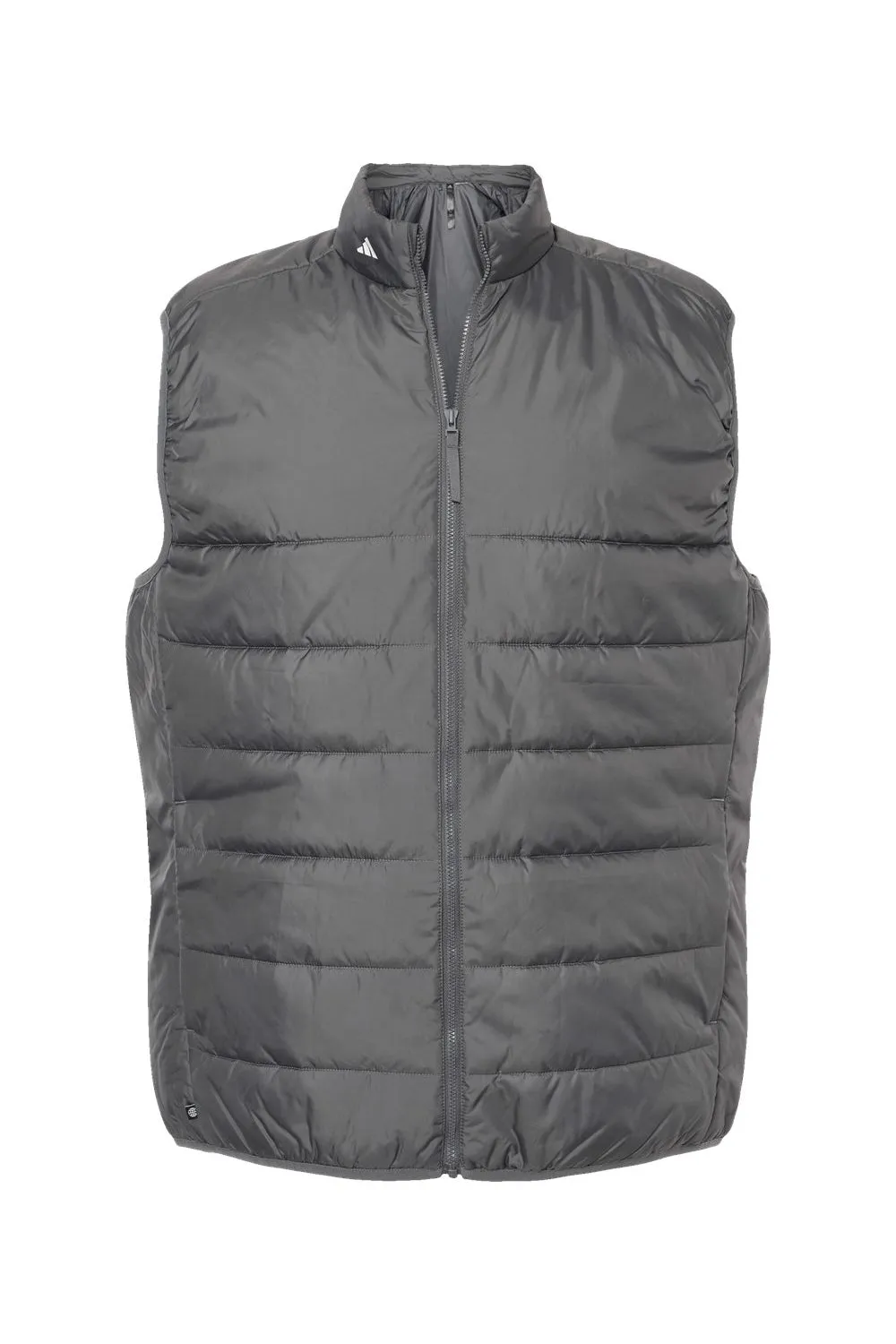 Adidas Mens Full Zip Puffer Vest - Grey - NEW