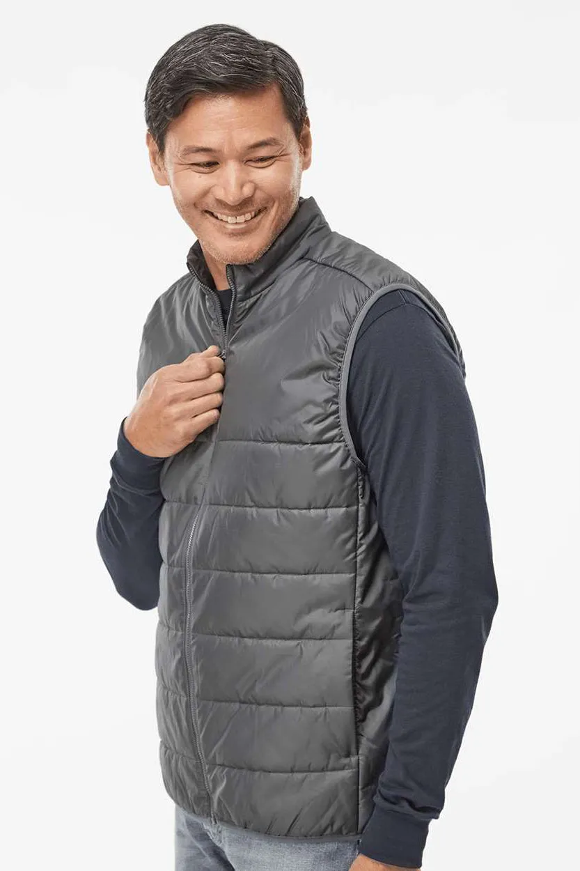 Adidas Mens Full Zip Puffer Vest - Grey - NEW