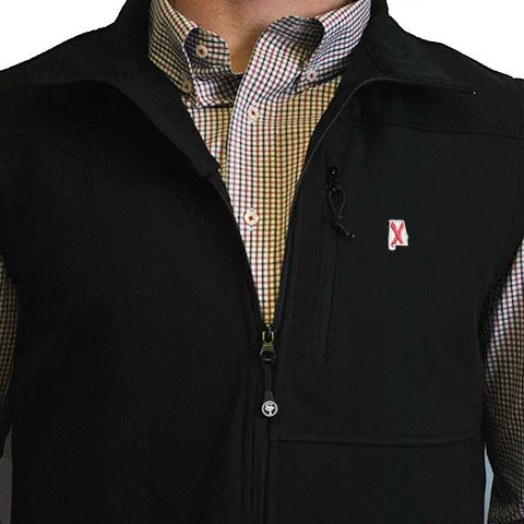 Alabama Soft Shell Vest Black with Black Trim