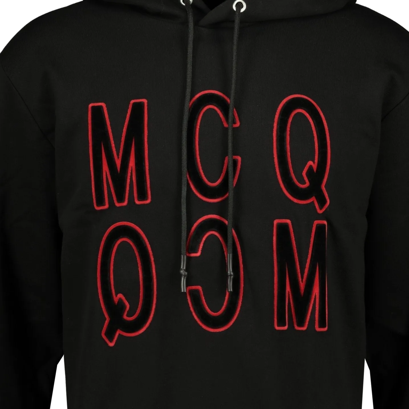 ALEXANDER MCQUEEN VELVET BLACK HOODIE