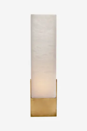 Antique Brass Frosted Glass Wall Light | Andrew Martin Covet