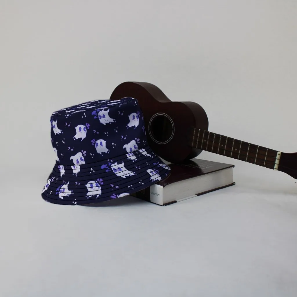 Anxious Ghosts Purple Bucket Hat