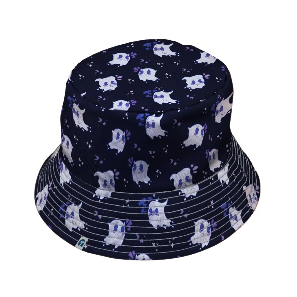 Anxious Ghosts Purple Bucket Hat