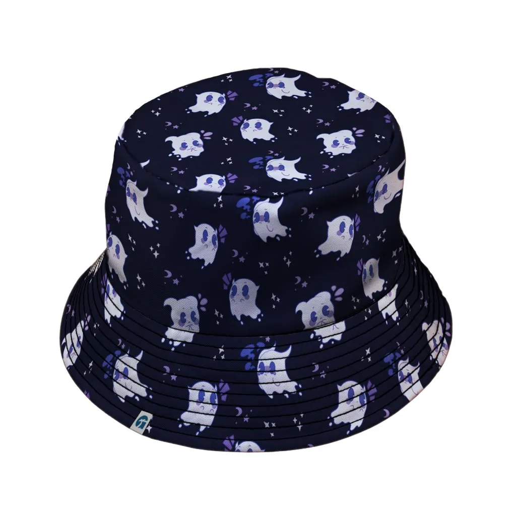 Anxious Ghosts Purple Bucket Hat