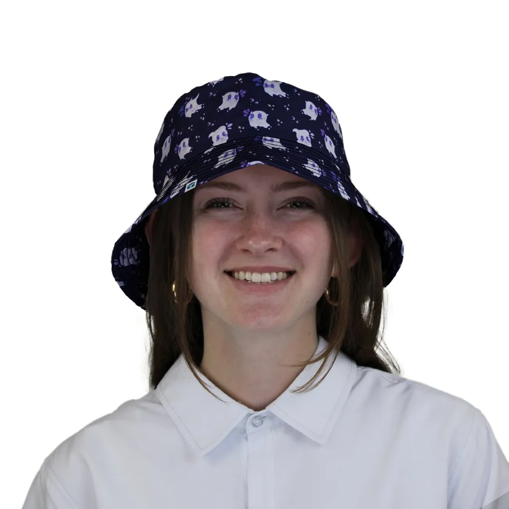 Anxious Ghosts Purple Bucket Hat