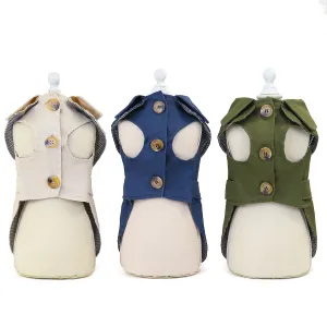 Autumn three-color windbreaker small dog pet clothing