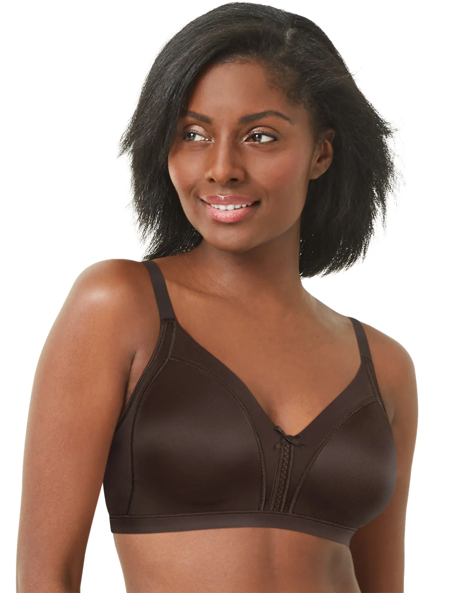 Bali Womens Double Support Soft Touch Back Smoothing Wirefree Bra