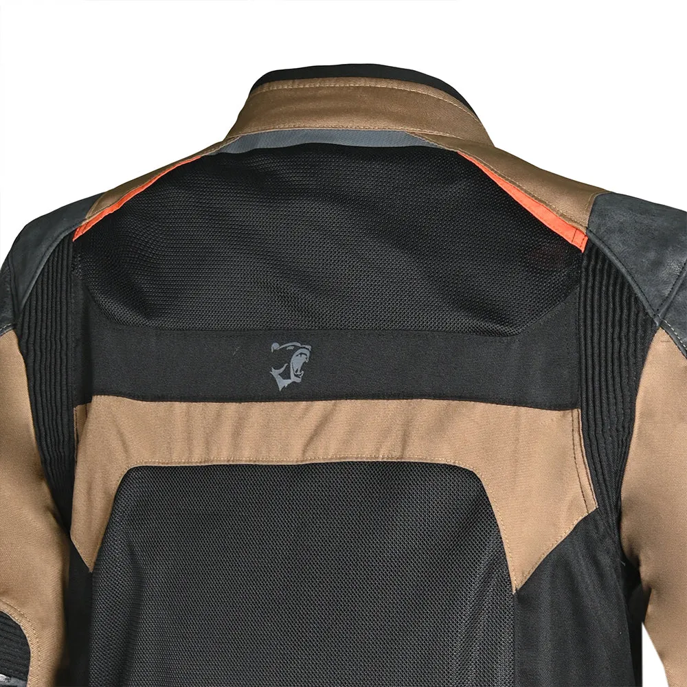 BELA Onsaker Motorcycle Textile Jacket - Sand Black Orange