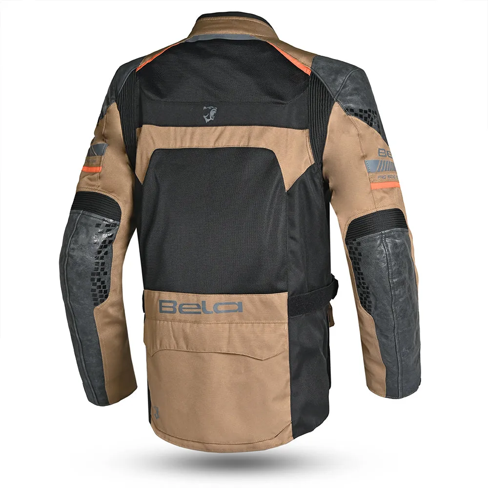 BELA Onsaker Motorcycle Textile Jacket - Sand Black Orange