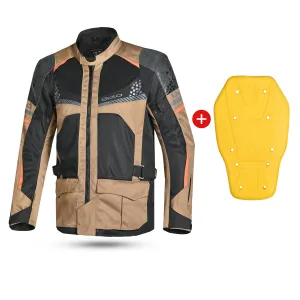 BELA Onsaker Motorcycle Textile Jacket - Sand Black Orange