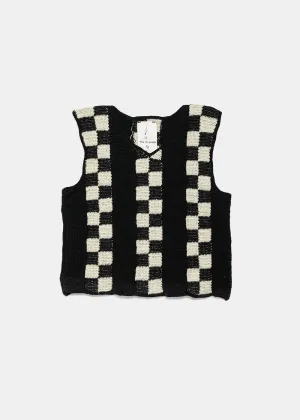 Black & White Check Vest