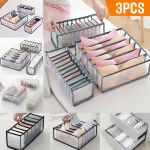 BlushBees® Transparent Closet Organizer for Underwear, Bra, Socks etc. (3 Pcs Set)