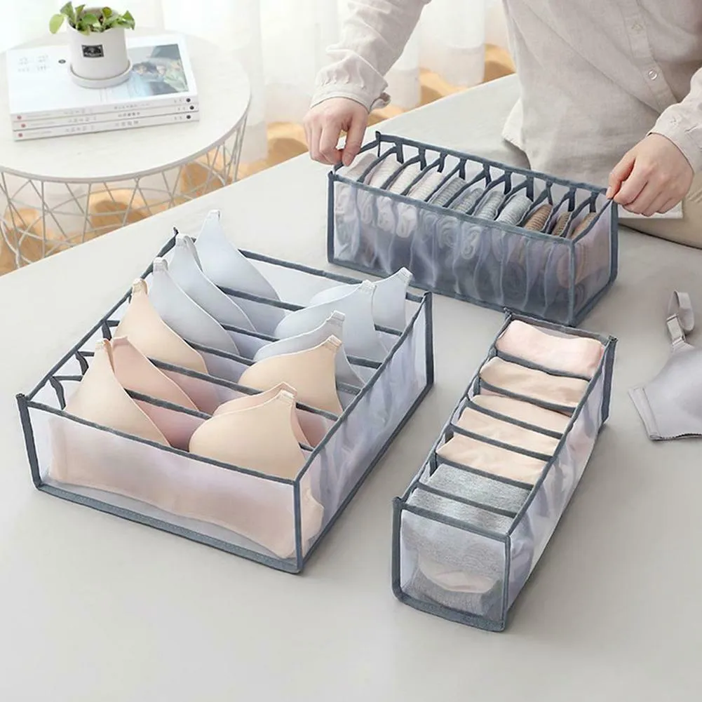 BlushBees® Transparent Closet Organizer for Underwear, Bra, Socks etc. (3 Pcs Set)