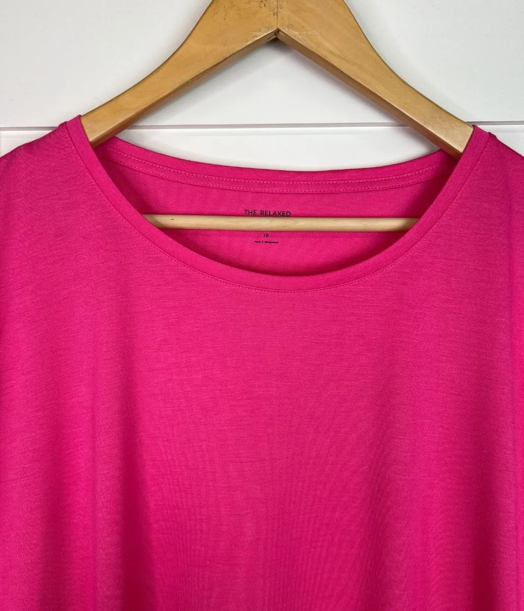 Bright Pink Relaxed Short Sleeve Tee