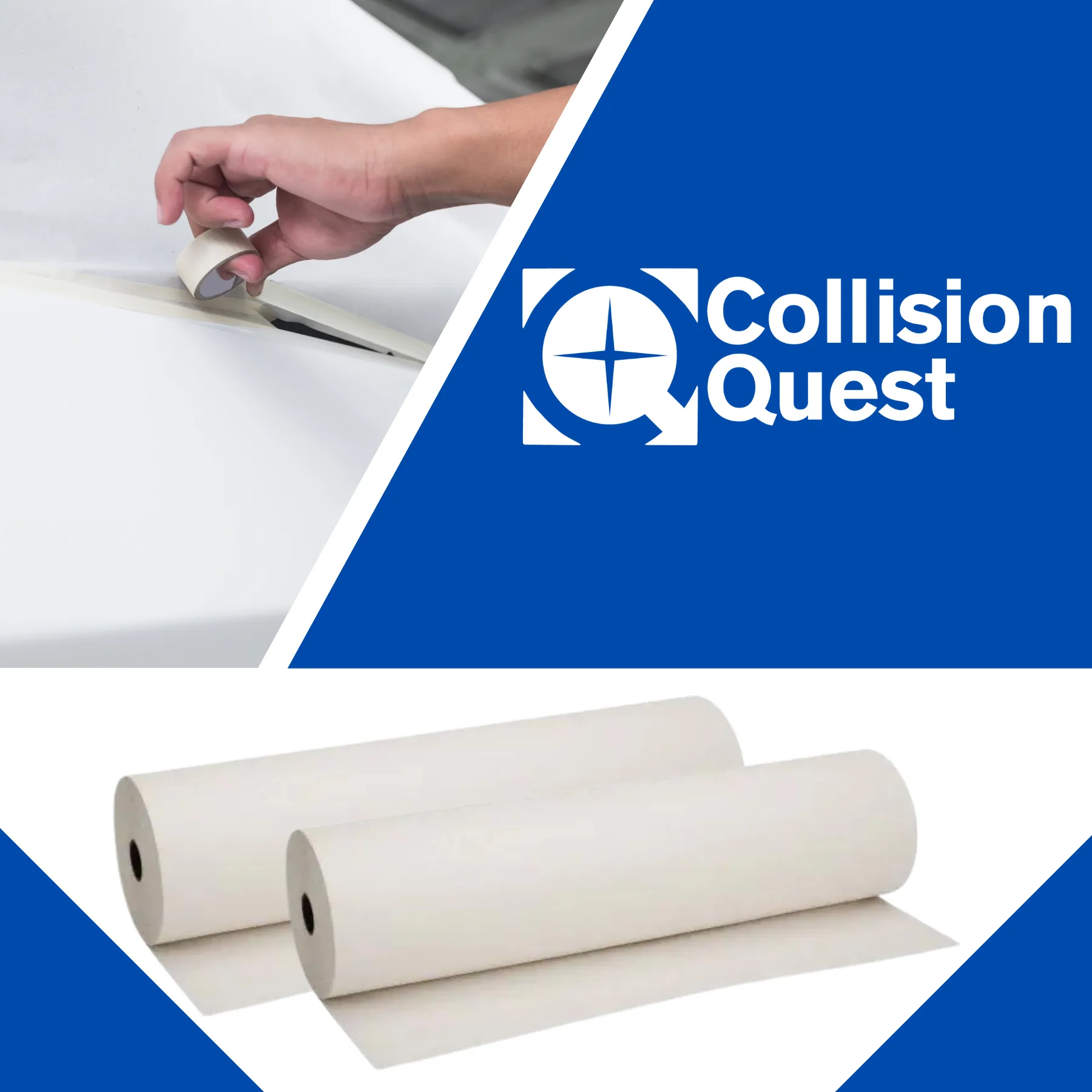 Collision Quest 18"x 700' White Urethane Masking Paper