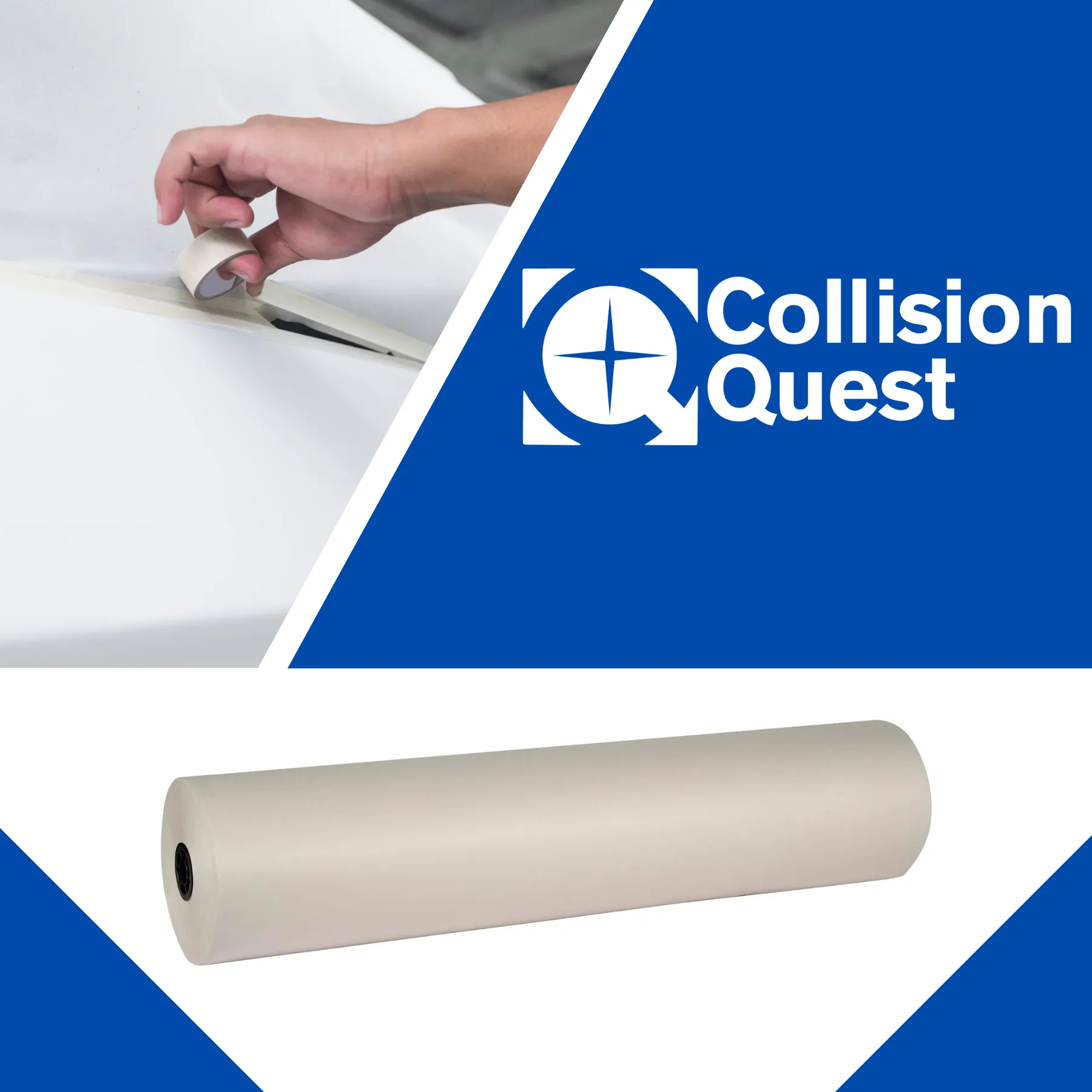 Collision Quest 36"x 700' White Urethane Masking Paper