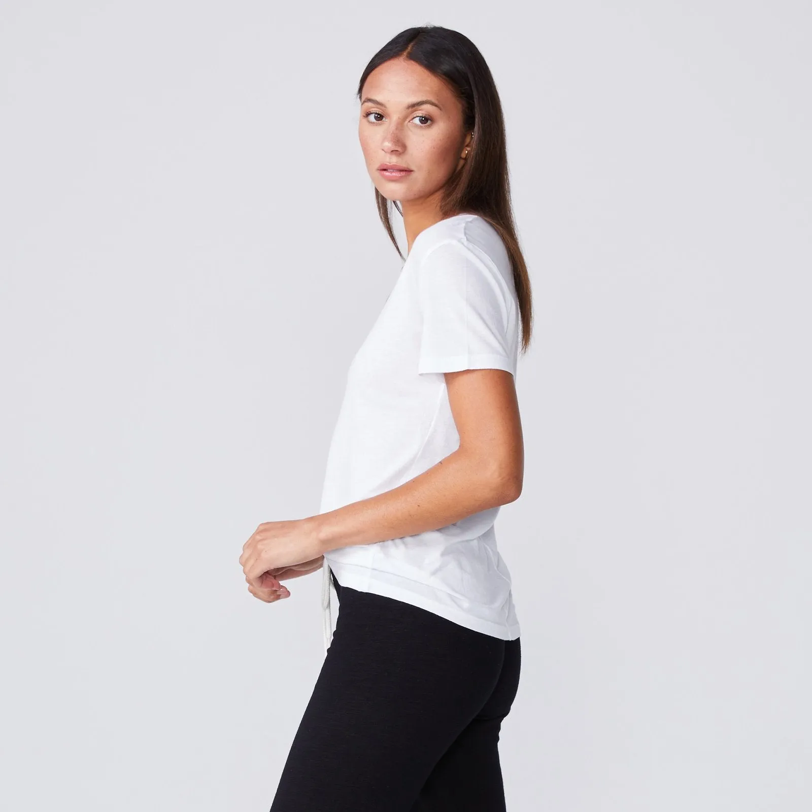 Cotton Modal Relaxed V Neck Tee