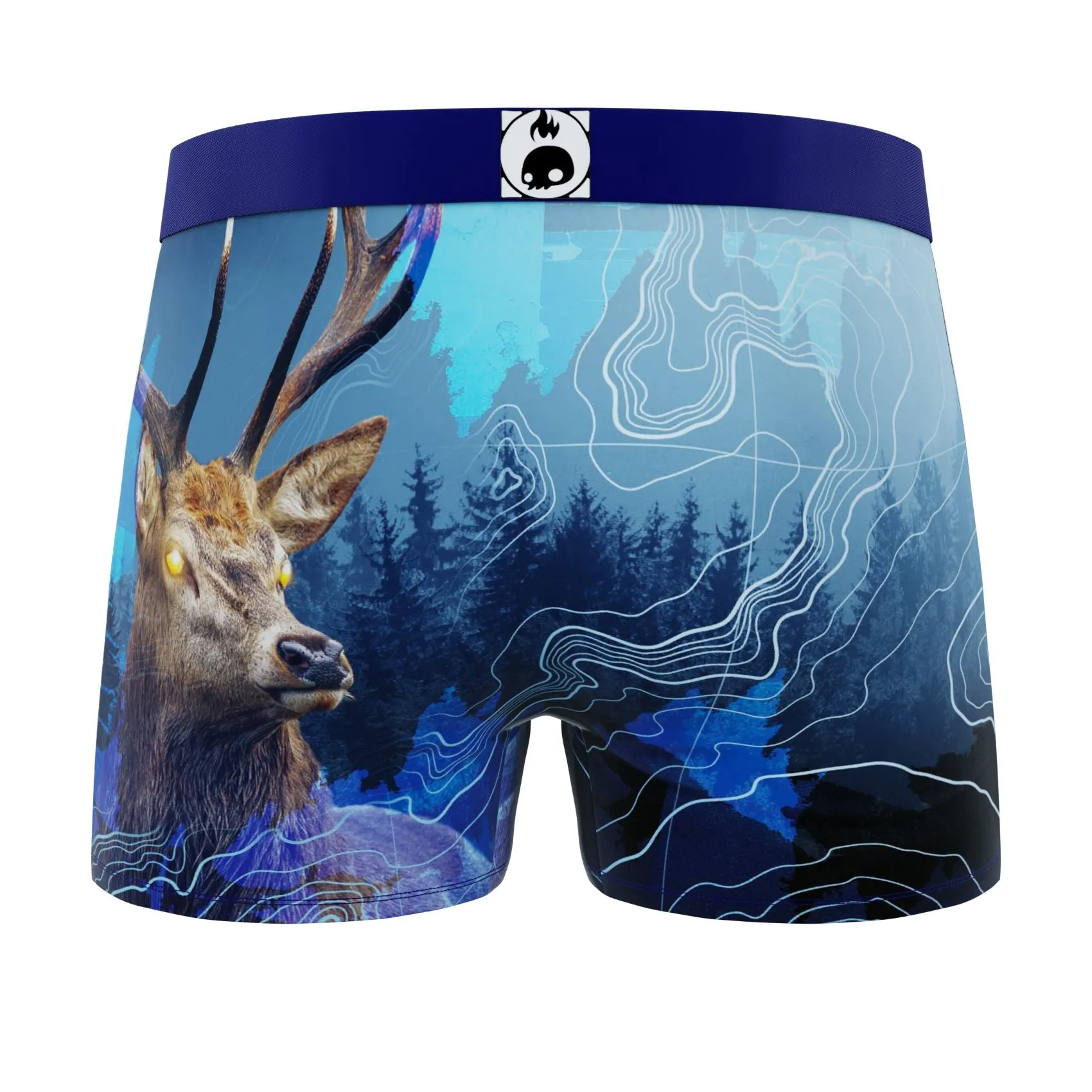 CRAZYBOXER Outdoor Deer Bear Men's Boxer Briefs (3 pack)