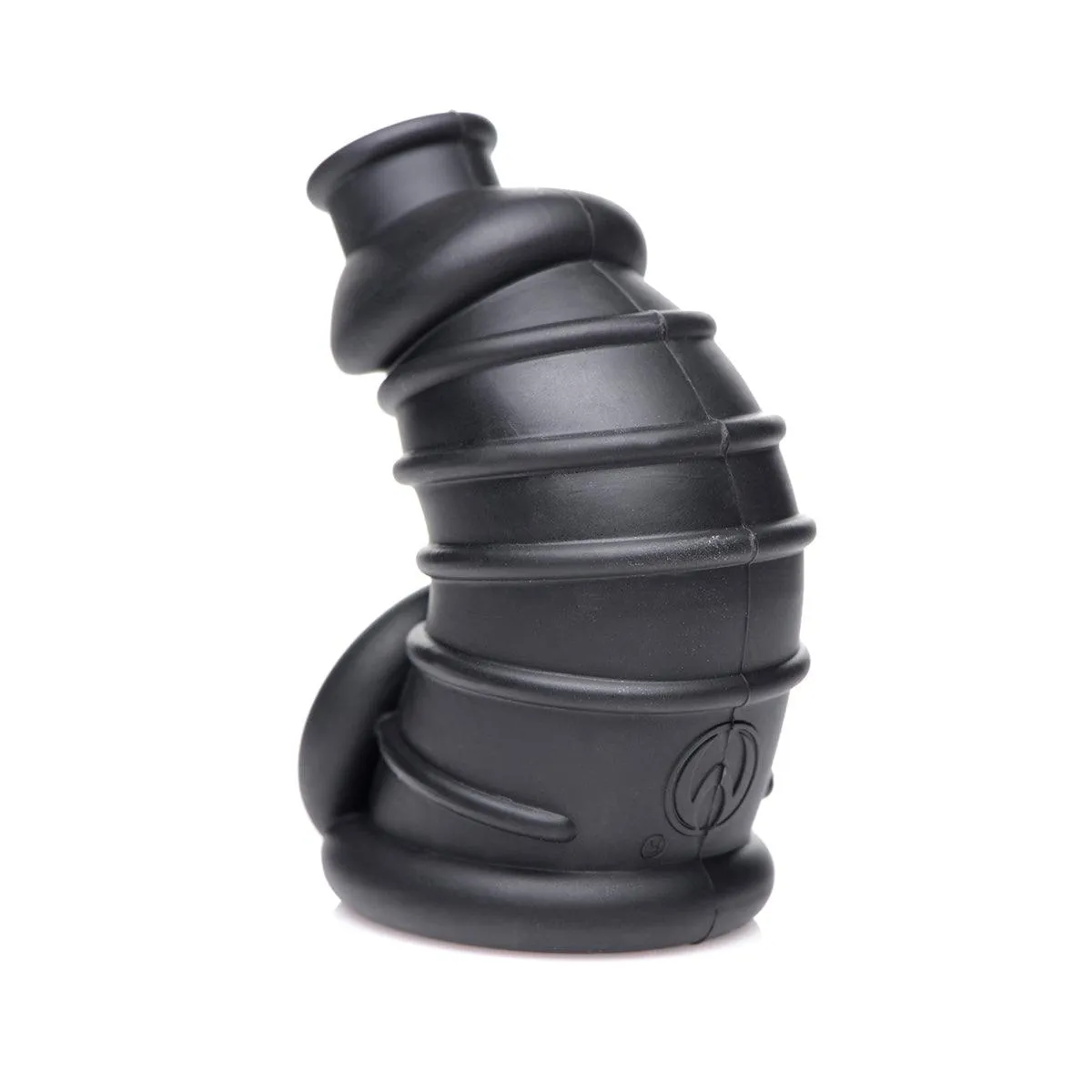 Dark Chamber Silicone Chastity Cage - Black