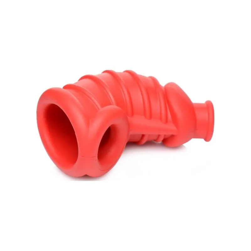 Dark Chamber Silicone Chastity Cage Red