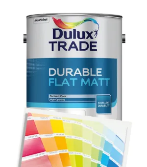 Dulux Trade Durable Flat Matt 5L - Tinted Colour Match