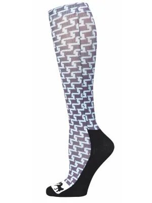 Equine Couture Ladies Geo Padded Knee Hi Boot Socks