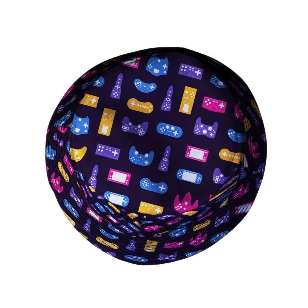 Game Controllers Purple Video Game Bucket Hat