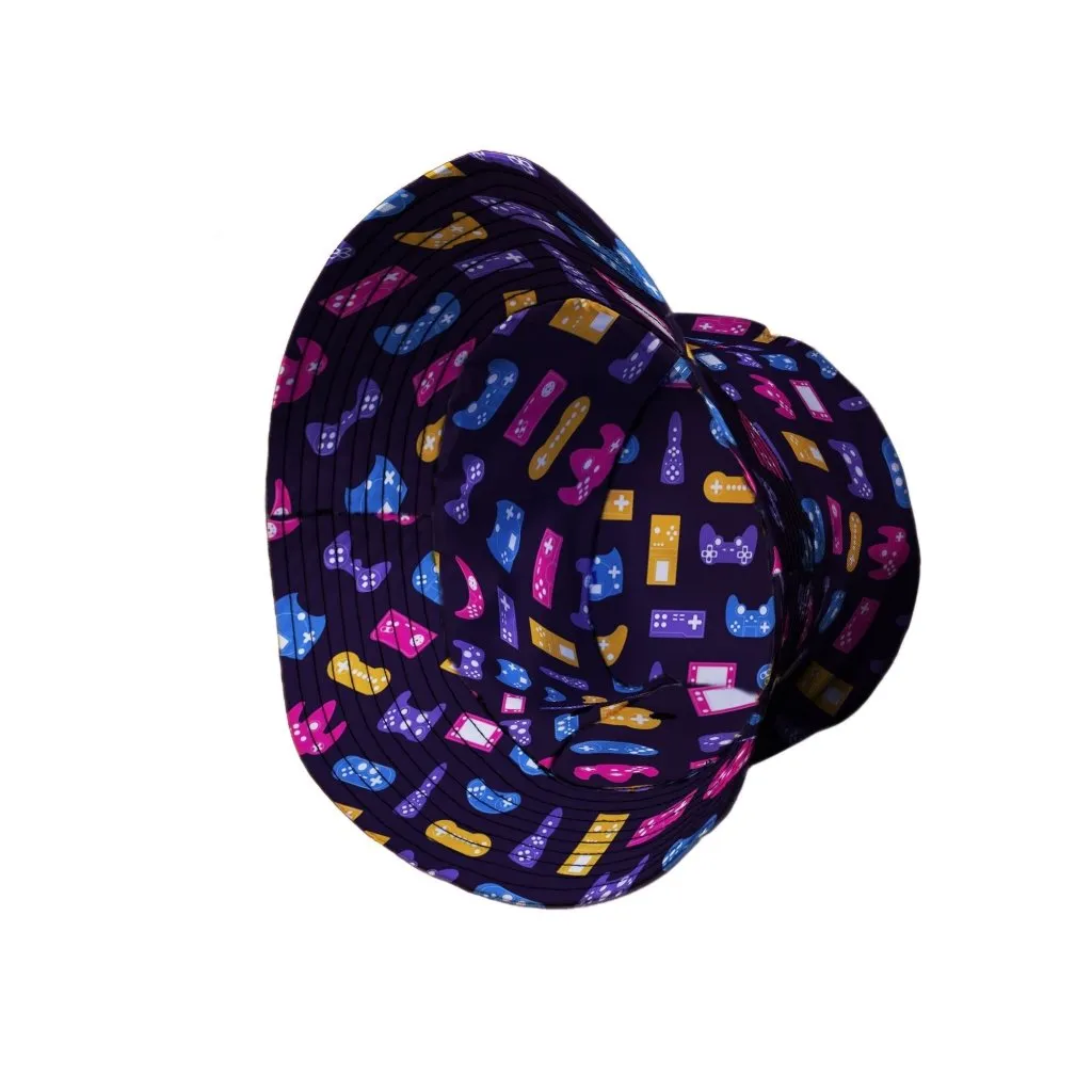 Game Controllers Purple Video Game Bucket Hat