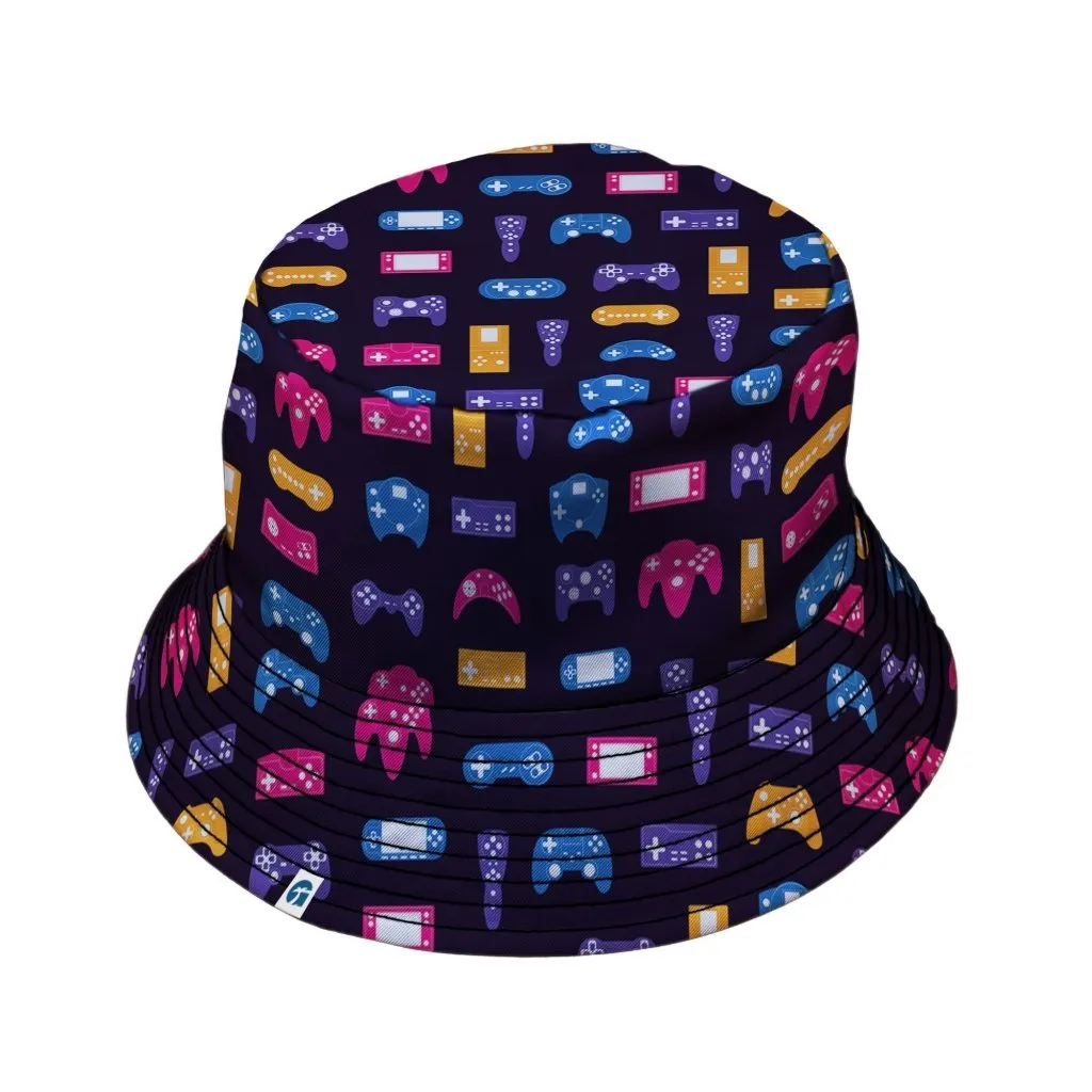 Game Controllers Purple Video Game Bucket Hat