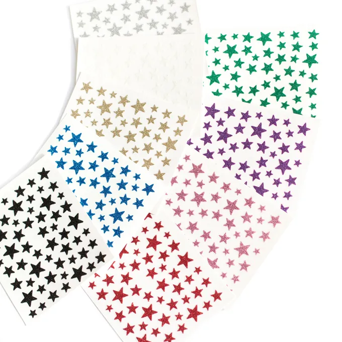 Glitter Star Nail Stickers - 9 Colours