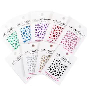 Glitter Star Nail Stickers - 9 Colours