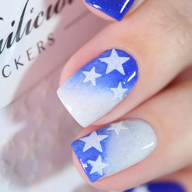 Glitter Star Nail Stickers - 9 Colours