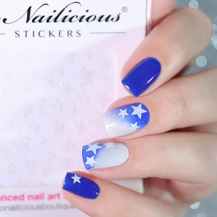 Glitter Star Nail Stickers - 9 Colours