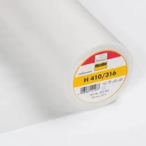 H410 Vilene Fusible Interfacing - Medium - with stabilising threads - White