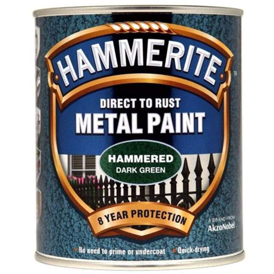 Hammerite Direct To Rust Hammered Deep Green Metal Paint