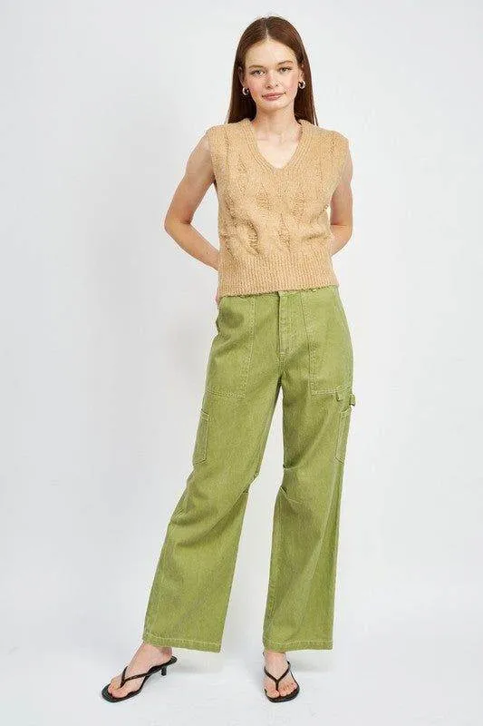 High Rise Fit Cargo Pants