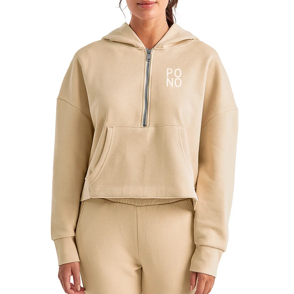 Kainani Half Zip Cropped Hoodie