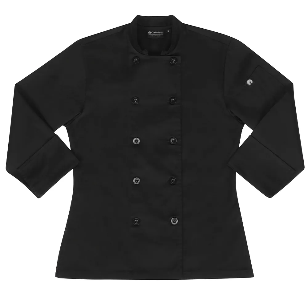 LE WOMEN CHEF COAT - Black