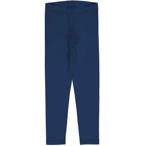 Maxomorra Navy Cotton Leggings