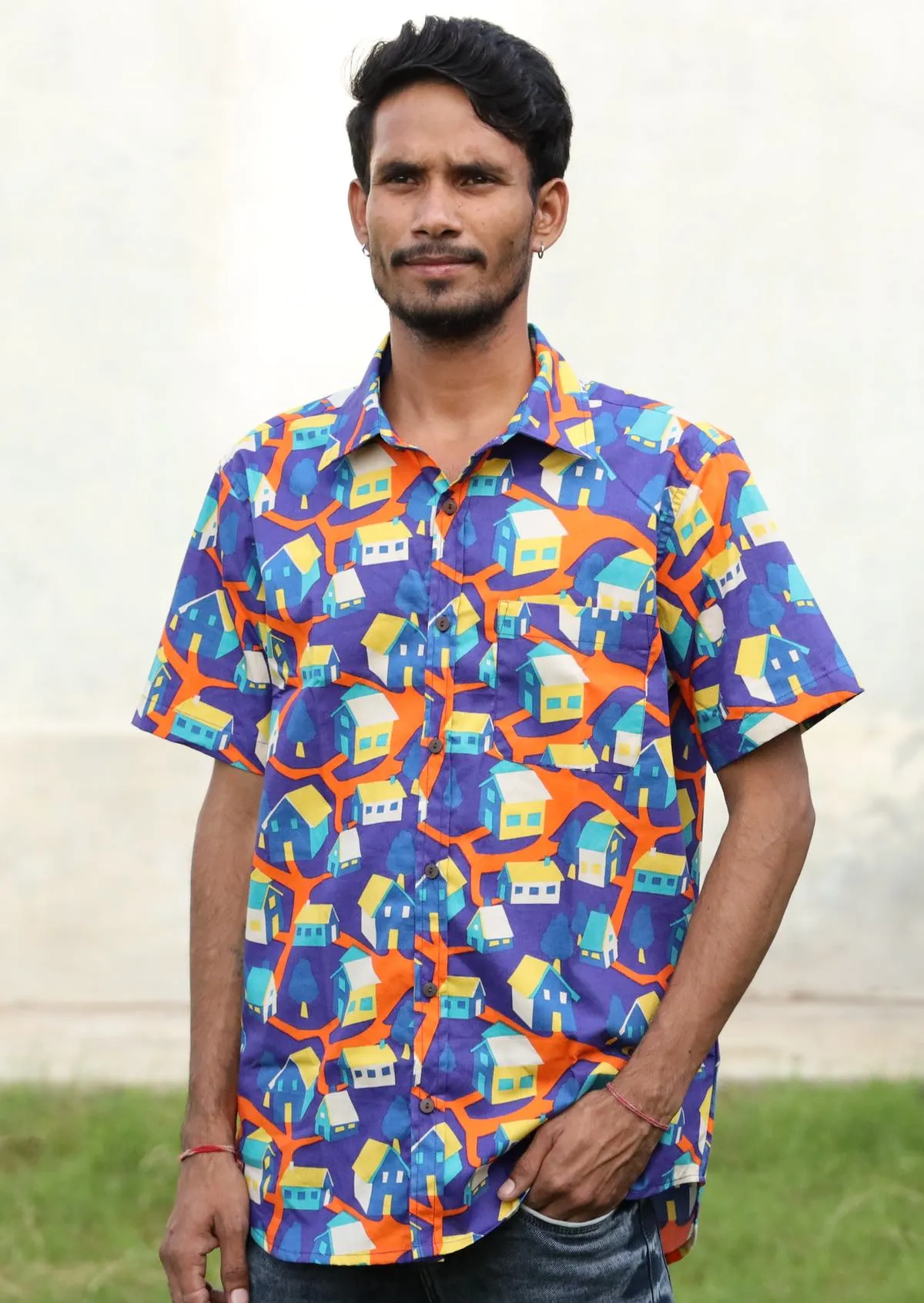 Men's Cotton Shirt Around the Houses