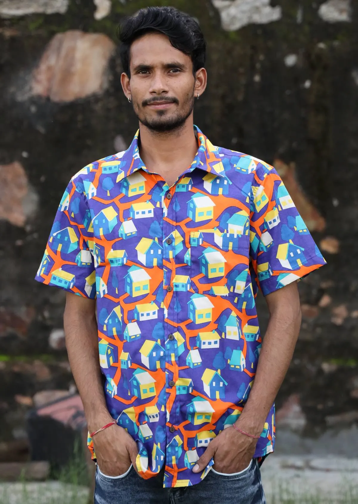 Men's Cotton Shirt Around the Houses