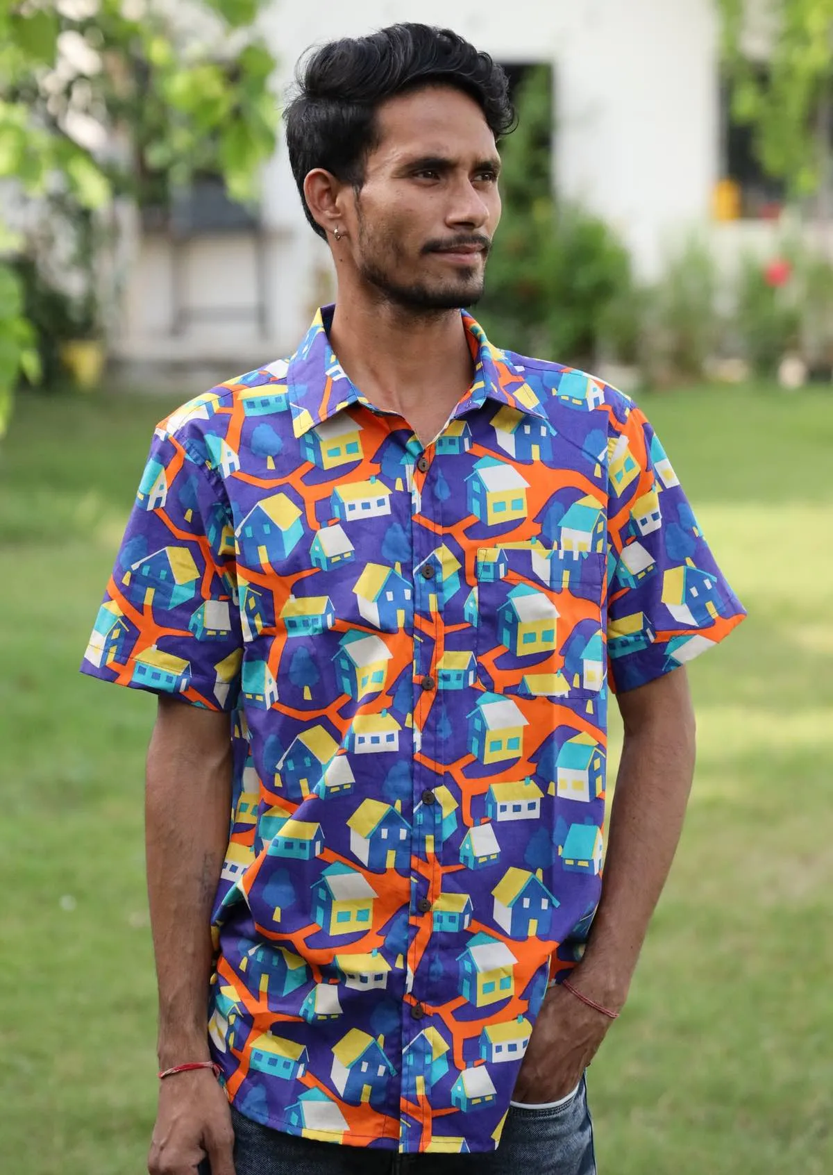 Men's Cotton Shirt Around the Houses