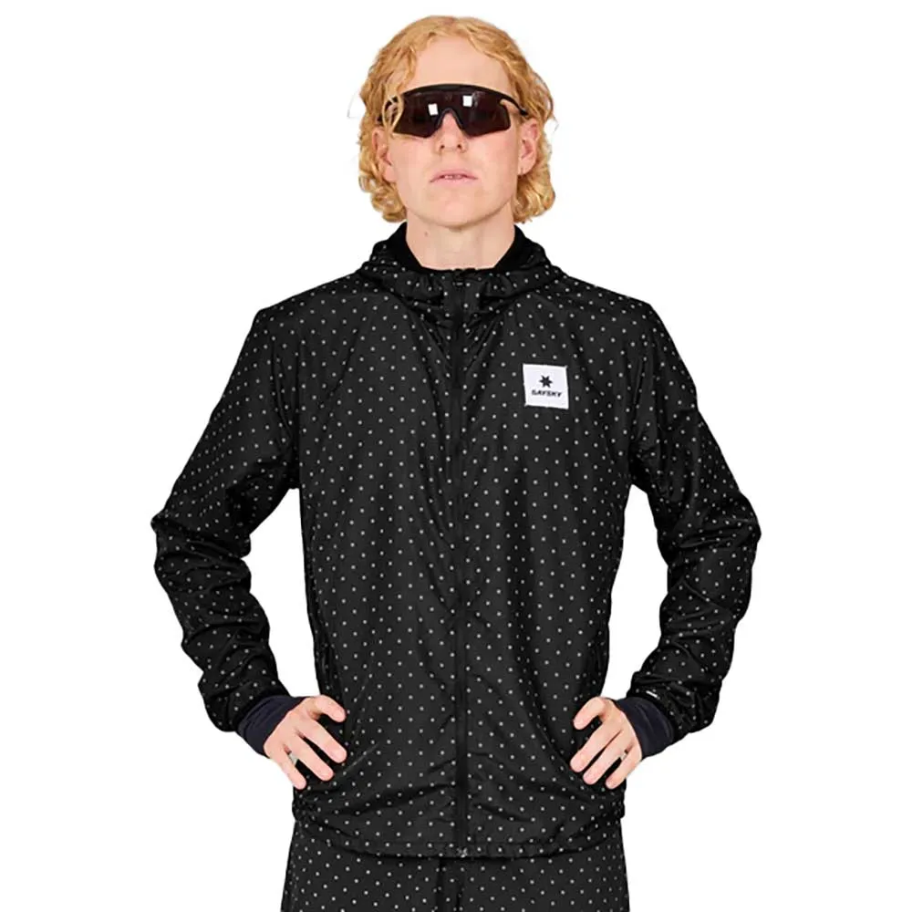 Men's Reflective Polka Blaze Jacket - Black