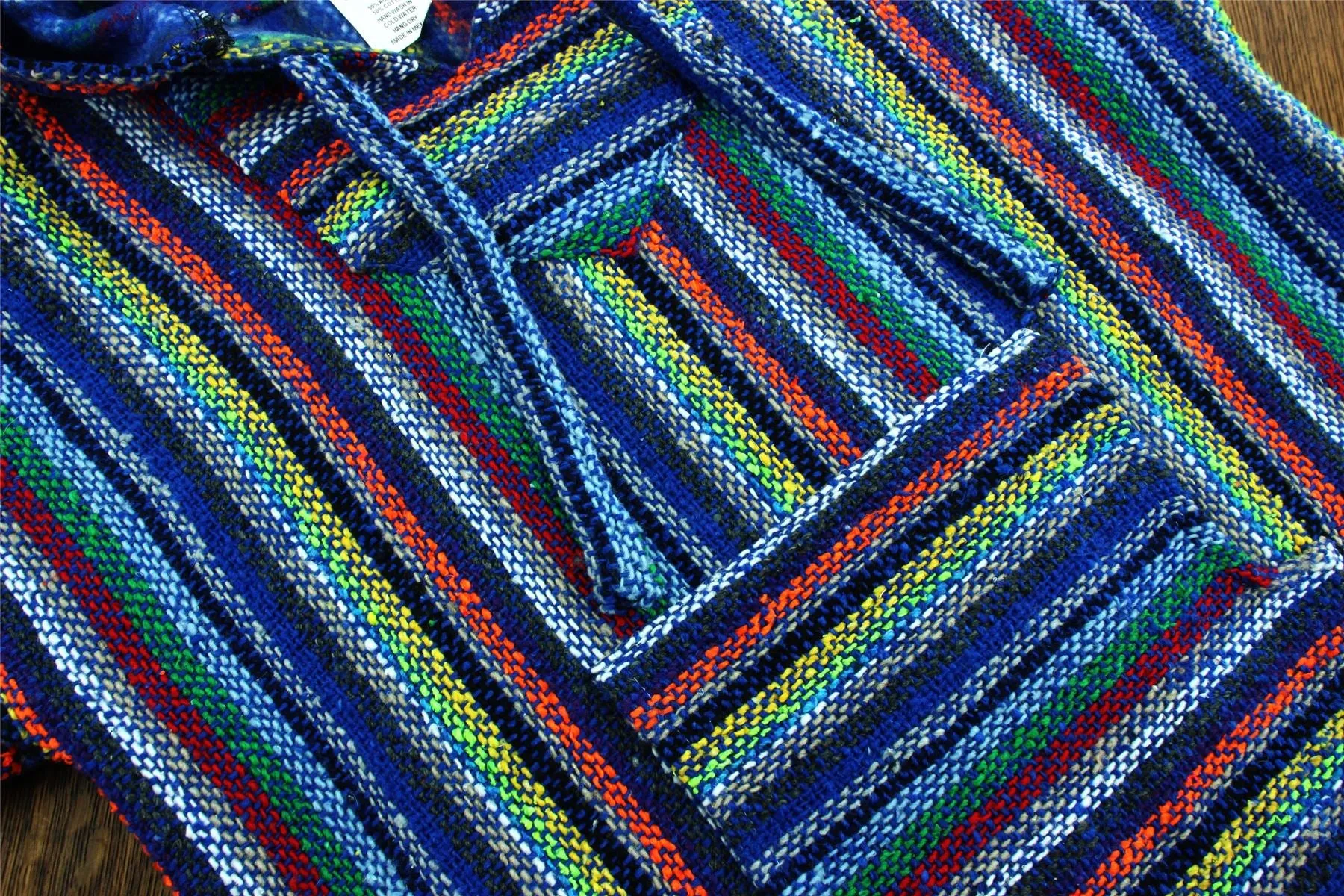 Mexican Baja Jerga Hoody - Electric Stripe