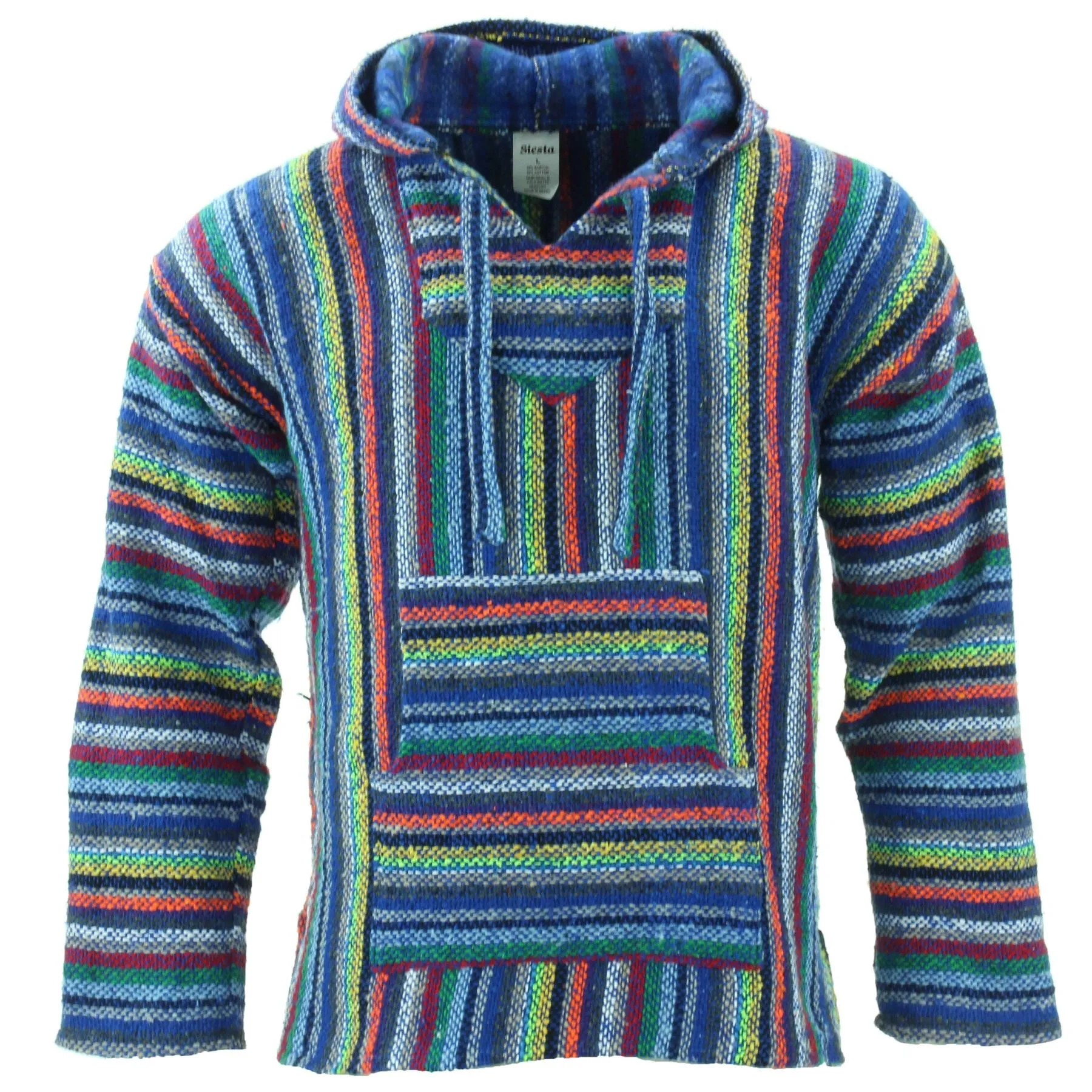 Mexican Baja Jerga Hoody - Electric Stripe