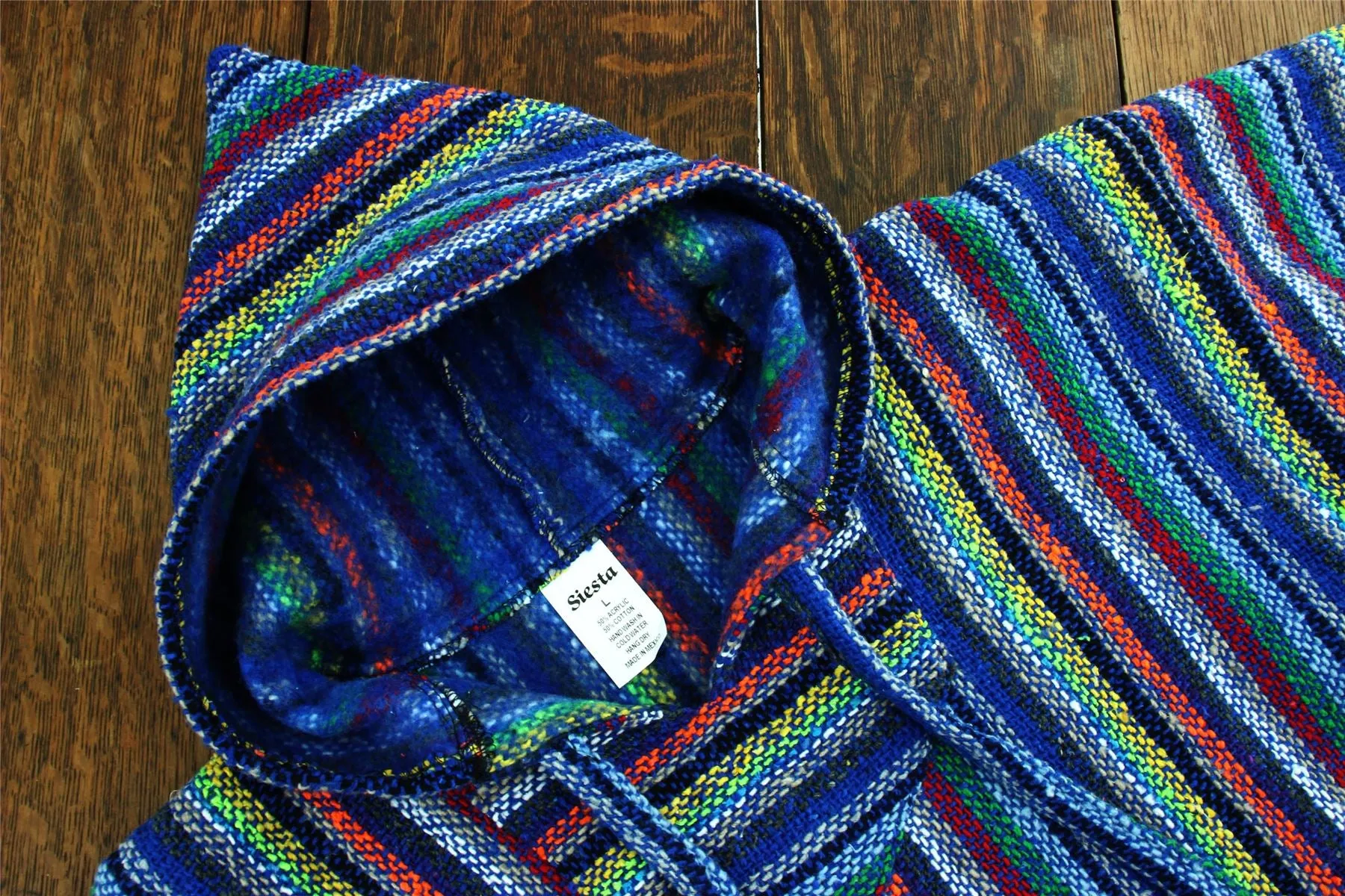 Mexican Baja Jerga Hoody - Electric Stripe