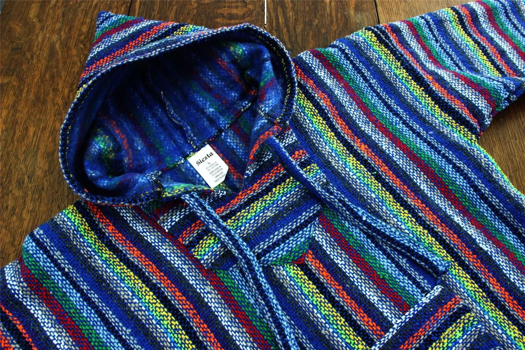 Mexican Baja Jerga Hoody - Electric Stripe